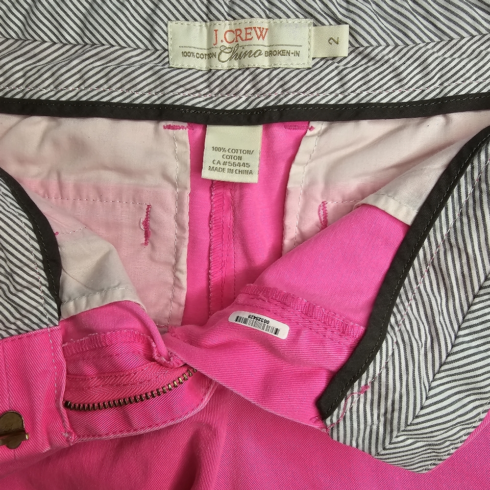 J. CREW Pink Denim Cotton size 2 - Picture 3 of 3
